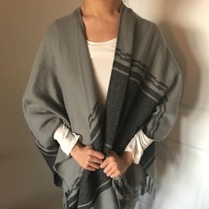Grey Poncho/Scarf